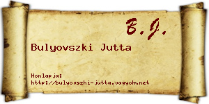 Bulyovszki Jutta névjegykártya